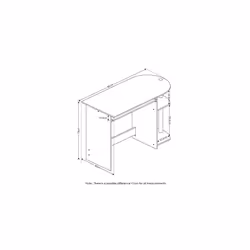 Simplistic Easy Assembly Computer Desk, Study Desk, Writing Desk, Espresso, 80 (W) x 73 (H) x 40 (D) cm