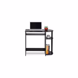 Simplistic Easy Assembly Computer Desk, Study Desk, Writing Desk, Espresso, 80 (W) x 73 (H) x 40 (D) cm