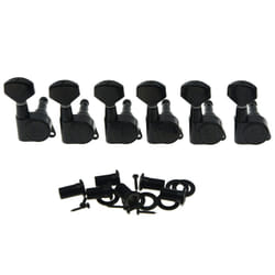 Wilkinson 6 Inline Black E-Z Post Guitar Tuners EZ Post Guitar Tuning Keys Pegs Guitar Machine Heads for Strat Tele