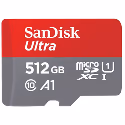 SanDisk 512GB Ultra A1 100MB/s Class 10 Micro SD SDXC Memory Card