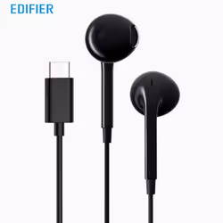 Edifier H180 PLUS Wired Music Headphones Hi Res HIFI Microphone 3.5/USB-C - USB-C Black