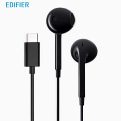 Edifier H180 PLUS Wired Music Headphones Hi Res HIFI Microphone 3.5/USB-C - USB-C Black