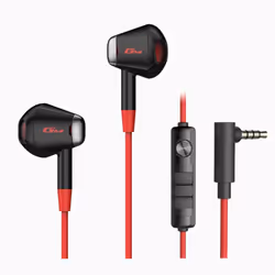 Edifier GM180 In-ear wired microphone HIFI headset headphones/game/music 3.5mm interface - Black Red