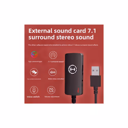 Edifier GM360 in-ear wired microphone HIFI 7.1 channel headset/game/music 3.5mm/USB interface (extern - 3.5mm + USB Headphones + sound card, Black Red