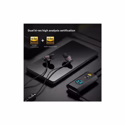 Edifier GM360 in-ear wired microphone HIFI 7.1 channel headset/game/music 3.5mm/USB interface (extern - 3.5mm + USB Headphones + sound card, Black Red