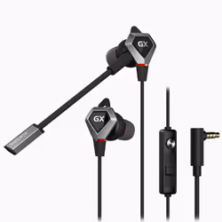 Edifier GX04 wired in-ear professional gaming headset/headphones 3.5MM / 3.5mm + USB sound card - 3.5mm, BLACK