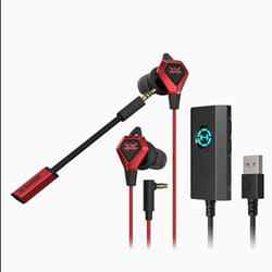 Edifier GX04 wired in-ear professional gaming headset/headphones 3.5MM / 3.5mm + USB sound card - 3.5mm+usb sound card, RED