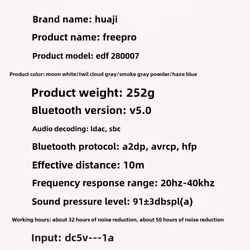 Edifier over-ear headphones, Floralite Free Pro, wireless HiFi - blue