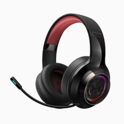 Edifier G6 PRO Gaming wireless Headset with cat ears for PC, PS4, Gaming Headphones with 7.1 Surround Sound, Noise Canceling Microphone an - Black Red