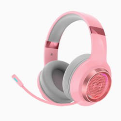 Edifier G6 PRO Gaming wireless Headset with cat ears for PC, PS4, Gaming Headphones with 7.1 Surround Sound, Noise Canceling Microphone and RGB - Pink