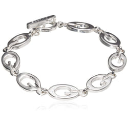 GUESS """"Basic"""" Silver G Link Bracelet  7.5""""