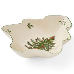 Spode Christmas Tree Serving Dish  9-inch Tree-Shaped Bowl  Fine Earthenware  Dishwasher Safe  Decorative Christmas Serveware  Festive Tableware  Holi