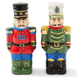 Spode Christmas Tree Collection Nutcracker Salt and Pepper Shaker Set  Green  Measures 4.5-Inches  Holiday Kitchen and Table Shaker  Festive Home D?co