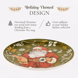 Spode Christmas Tree Collection Cookies for Santa Plate and Milk Bottle Set  2 Piece Plate  Bottle Set for Christmas Eve  Made