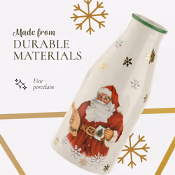 Spode Christmas Tree Collection Cookies for Santa Plate and Milk Bottle Set  2 Piece Plate  Bottle Set for Christmas Eve  Made