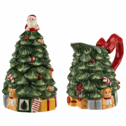 Spode Christmas Tree Sugar and Creamer Set | Set of Figural Tree Cream