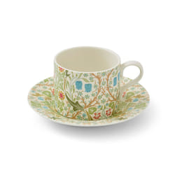 Morris and Co Tea Cup and Saucer, Blackthorn