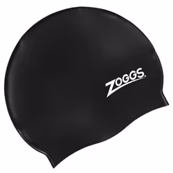 Unisex Silicone Swimming Cap, Black, One Size UK