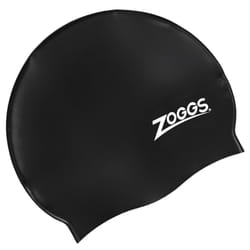 Unisex Silicone Swimming Cap, Black, One Size UK