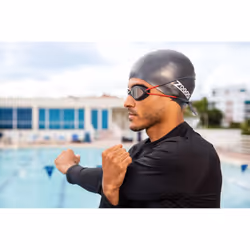 Unisex Silicone Swimming Cap, Black, One Size UK