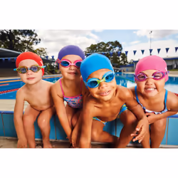 Zoggs Kids' Little Ripper Swimming Goggles Anti-Fog and Uv Protection (up to 6), Pink,Purple,Clear, 0-6 Years