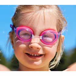 Zoggs Kids' Little Ripper Swimming Goggles Anti-Fog and Uv Protection (up to 6), Pink,Purple,Clear, 0-6 Years