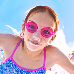 Zoggs Kids' Ripper Junior Swimming Goggles Anti-Fog and Uv Protection, Pink,Purple,Tint, 6-14 Years