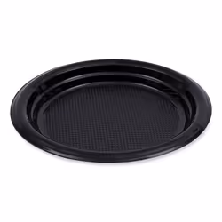 Boardwalk BWKPLTHIPS6BL, Plate, Round, Plastic, Black, Monochromatic, 1000 pc(s)