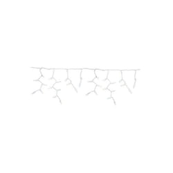 Celebrations  9.5 ft. Platinum LED T5 Icicle Christmas Lights, Pure White & Warm White - 100 Count
