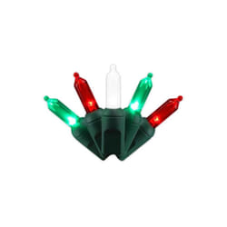 Celebrations  25 ft. Platinum LED T5 String Christmas Lights, Red, Green & Pure White - 50 Count