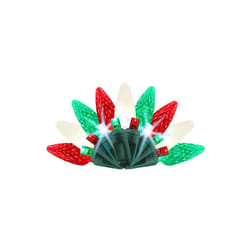 Celebrations  25 ft. Platinum LED C6 String Christmas Lights, Red, Green & Pure White - 50 Count