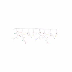 Celebrations  9.5 ft. Platinum LED T5 Icicle Christmas Lights, Multi Color - 100 Count