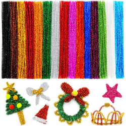 200pcs in 15 Glitter Colors  Pipe Cleaners Glitter Pipe Cleaners  Chenille Stems  Pipe Cleaners for Crafts  Pipe Cleaner Crafts  Art and Craft Supplie