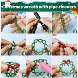200pcs in 15 Glitter Colors  Pipe Cleaners Glitter Pipe Cleaners  Chenille Stems  Pipe Cleaners for Crafts  Pipe Cleaner Crafts  Art and Craft Supplie