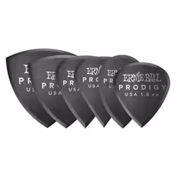 Ernie Ball P09342, Delrin, Black, Image, Standard, 6 pc(s)