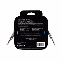 Ernie Ball Flex Instrument Cable Straight/Straight 10ft - Blue