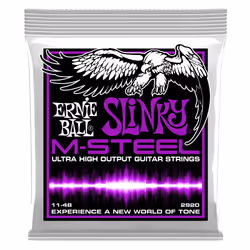Ernie Ball Power Slinky M-Steel, Guitar, Steel, Electric, 6 pc(s)