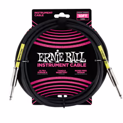 Ernie Ball P06048, 6.35mm, Male, 6.35mm, Male, 3 m, Black