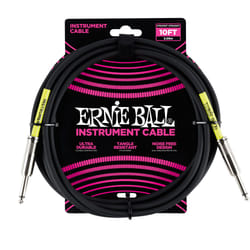Ernie Ball P06048 audio cable 3 m 6.35mm Black