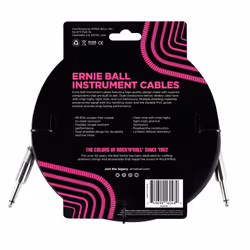 Ernie Ball P06048 audio cable 3 m 6.35mm Black