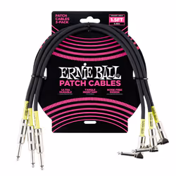 Ernie Ball P06076, 6.35mm, Male, 6.35mm, Male, 0.46 m, Black, Yellow