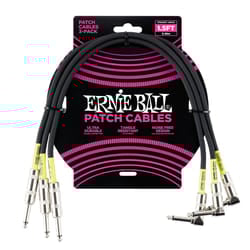 Ernie Ball P06076 audio cable 0.46 m 6.35mm Black, Yellow