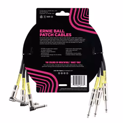 Ernie Ball P06076 audio cable 0.46 m 6.35mm Black, Yellow