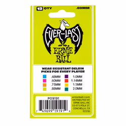 Ernie Ball P09191 guitar pick 12 pc(s) Delrin Yellow