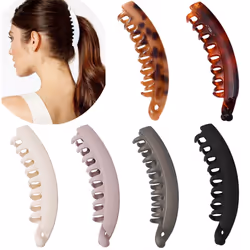 6 Pieces Banana Hair Clips 5 Inch Large Banana Clip for Thin Fine Thick hair Non Slip Banana Claw Clips for Women