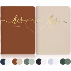 LSSH GmbH Wedding Vow Books,Original Vow Books His and Hers,Perfect Wedding Essentials for Your Wedding Day,28 Pages, 5.5" X  ...