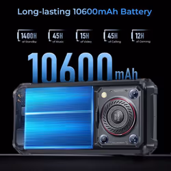 OUKITEL WP36 Rugged Phone 8+128GB 10600mAh NFC Global Version Dual SIM IP68