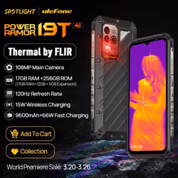 NEW Ulefone Power Armor 19T (12+5)GB+256GB Thermal Imaging Camera 4G Rugged Dual SIM