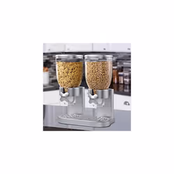 Zevro /GAT202 Indispensable Dry Food Dispenser, Dual Control, Silver