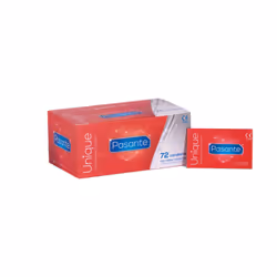 72 x Pasante Unique Non latex Condoms, ( 24 x Pack of 3 condoms )